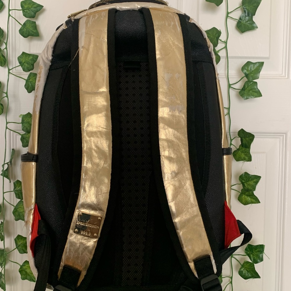 Sprayground Gold Bar Backpack - Picture 6 of 7